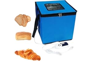 Cloud Fire Faltbare Teiggärbox, Temperatureinstellung Gärbox mit Deckel, Abnehmbarer Multifunktions -Gärschrank für Zuhause, Brot, Pizza、Joghurt, Reiswein (Blau, groß)