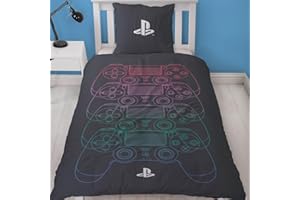 ‎CHARACTER WORLD Character World Bettwäsche PlayStation 135x200 + 80x80 deutsche Größe · PlayStation · 100% Baumwolle · 2 teilig Teenager Jungen-Bettwäsche