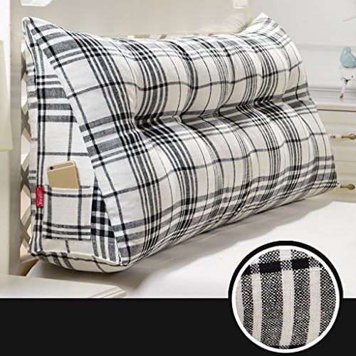 XWG Cushions /Large Back Pad/Cotton Headboard Upholstered Backrest /Double Bed On The Cushion / Bed Backrest Pad / Cushion Sofa Cushion/ Detachable Pillow Cushions ( Color : Lattice - coffee color , Size : 100*50*20cm )