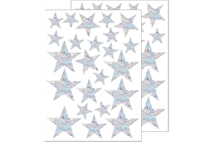 KSOIQPU 46 pezzi adesivi acchiappasole a stella, finestra suncatcher sticker, adesivi zanzariere anticollisione