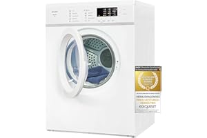 Exquisit Ablufttrockner 7 kg, Energieklasse G, kompakt, 8 Programme, Startzeitvorwahl, Kindersicherung, Flusenfilter, TAE 70-3 weiß