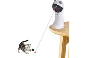 TBTeek Cat Toy Automatic, Motion-Activated, Rechargeable Cat Toy with Rotating Light, 4 Speed Modes, 5 Fun Patterns for Cats, Kittens & Dogs