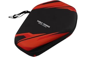 Besttoolifes Table Tennis Racket Bag, EVA Hard Shell Table Tennis Paddle Box Case Storage Bag, Waterproof Hard Case For Table Tennis Bat For 2 Table Tennis Rackets And Balls(PB005-A model)