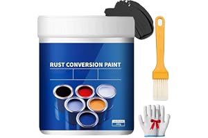 Weatherproof Rust Converter Paint For Metal,4-In-1 Rust Conversion Paint For Metal,Water‑Based Industrial Anti‑Rust Painting With Tool,For Various Metals