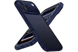 ivoler Funda Mate Azul Oscuro para iPhone 17 Pro MAX, [Protección Grado Militar] Carcasa Protectora Antigolpes, Trasera Translúcida Antihuellas y Antiarañazos Duro PC Respaldo Delgado Bumper Case