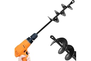 DMJJSD Punta da giardino per trapano a batteria, per avvitatore a batteria, carichi pesanti, da giardino, trapano a spirale, per avvitatore a batteria, senza fili, strumento di scavo da giardino (5 x