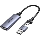 UGREEN Video Capture Card HDMI to USB C Capture Device 4K 1080P Video Audio Game Streaming Recording Compatible with Switch P