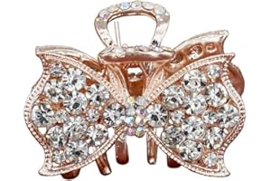 yangzerang Rhinestone Butterfly Hair Claw Clips Vintage Hairpin Small Jaw Claw Hair Clip Pin Crystal Rhinestones Hair Barrettes Fashion Headwear Hair Accessories for Women