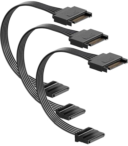 Prolunga di alimentazione SATA resistente, 72 cm, 18 AWG, cavi in rame