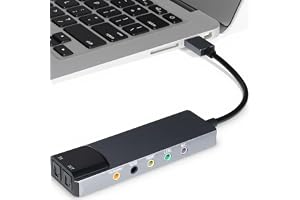 Tonysa 7.1 USB Surround Ljudkort med SPDIF Digitalt Ljud, Högupplöst Musik Externt Ljudkort Plug and Play, för Bärbar Dator S