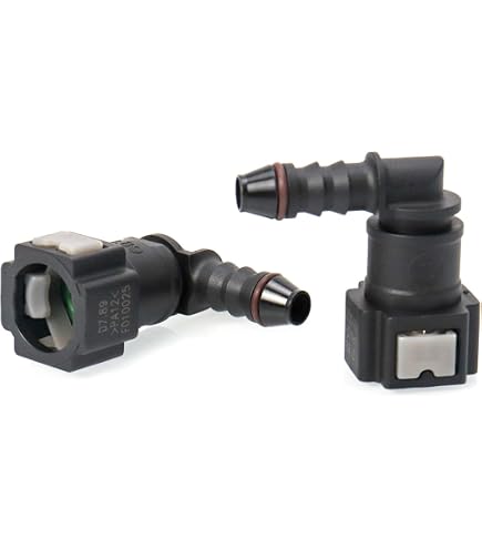 2 Connecteurs De Tuyau Carburant Angle 90° - Raccord Essence Rapide 6mm - Installation Facile - Pour Voiture