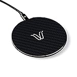 WOODIE Milano - Solo | Paddino di Ricarica Wireless 10W Compatibile con iPhone XS/XS Max/XR/X/ 8/8 Plus, Samsung, Huawei...