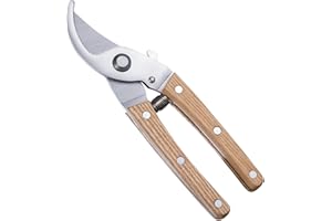 MiKoyi Premium Gartenschere Professionelle Gartenschere mit 3Cr13-Edelstahlklingen Anti-Rost, Langanhaltende Schärfe，Schere zum Pfropfen, Beschneiden von Zweigen, Pflanzen und Blumen, Groß