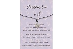 sesameless Christmas Eve Box Fillers,Christmas Eve Wish Bracelet,Stocking Fillers,Xmas Eve Box Fillers Snowflake Bracelet For Teenagers,Girls,Adults,Kids