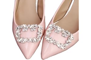 GÉNÉRIQUE Generic 1 Paire Carrée en Strass de Chaussures Boucles Femmes Crystal Clips Clips DIY Craft Coiffure Chatte de Chaussures Décoration de Mariage Party