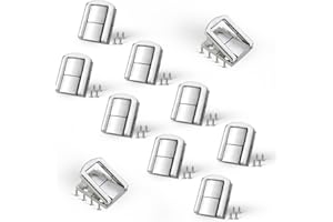 MNIXY ZDNT 10 Pcs Chest Lock Latch,Edelstahl Box Haspe,Einstellbare Verschluss Schatullenverschluß,Latch Hasp mit 40 Schrauben,Haspe Schloss Schmuckschatulle,Kofferverschluss Holzkiste Hasp