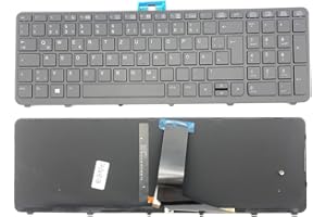 T-ProTek Tastatur Schwarz mit Beleuchtung Deutsches Tastaturlayout kompatibel für HP ZBook 17 G2