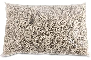 OFFICER PRODUCTS Bandas de goma para productos de oficina, diámetro de 20 mm, 1,5 x 1,5 mm, 1000 g, color blanco, accesorios de oficina pequeños, tipo, estándar, material: caucho, peso (g)-1000, color: blanco, tamaño: