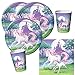 Produktbild 32-teiliges Party-Set Einhorn - Unicorn - Teller Becher Servietten für 8 Kinder
