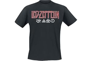 LIVE NATION Led Zeppelin Logo & Symbols Männer T-Shirt schwarz Band-Merch, Bands