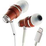 Symphonized® Cuffie In Ear per Iphone Apple MFI certificate, con cavo Lightning e microfono, Bassi 8 mm, suono 3D in legno di