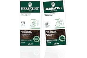 Herbatint Gel Colorante Permanente 3Dosi 5N, Castano Chiaro, 2 x 300 Ml