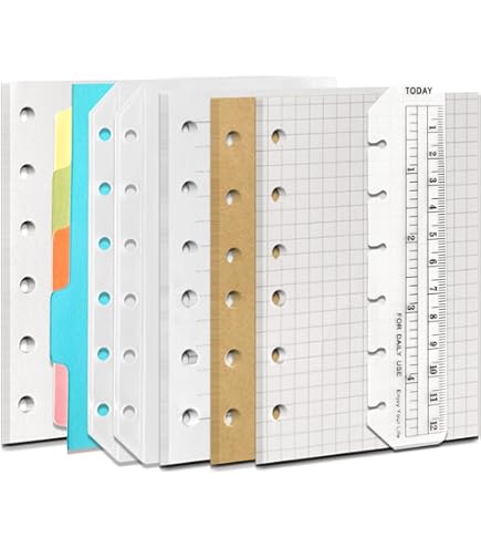 Inserti Per Agenda A7 Moterm - Fogli A Griglia 100g/m², Confezione Da 4 Blocchi - Foto 7