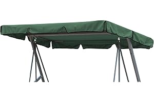 GRASEKAMP QUALITÄT SEIT 1972 Grasekamp - Techo de Repuesto Universal para balancín de jardín, Calidad Desde 1972, Color Verde, toldo, Lona