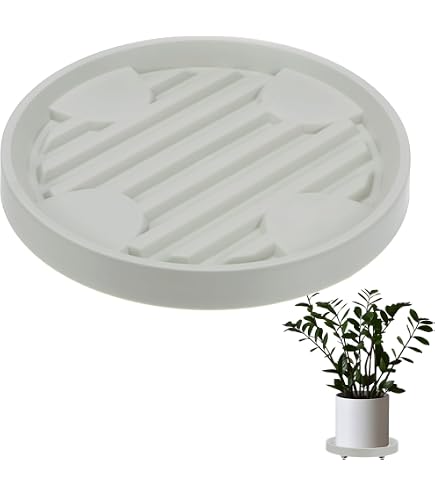 M METERXITY 2 Pcs Support Plantes Avec Roulettes 22cm - Chariot Rond Gris 88Lbs Pour Pots De Fleurs