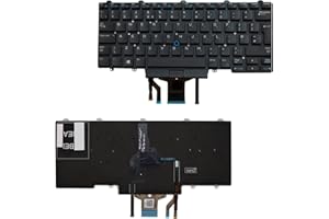 Wikiparts Ltd New Backlit Black Genuine Keyboard Replacement for Dell Latitude E7450, E5450, E5470, 3340 Laptop - UK Layout, USB, 3 Months Warranty