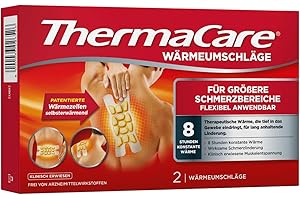 ‎THERMACARE ThermaCare für größere Schmerzbereiche, 2 Stück, Wärmepflaster gegen Rückenschmerzen