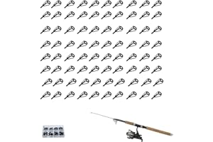 BULL TIGER PRESTIGE 80 Piezas Kit de Punta de Caña de Pescar con Anillas para caña de Pescar, Reparación De Caña De Pescar Kit de reparación Juego de Repuesto en Metal con Anillo de cerámica (8 tamaños)