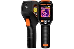 POROMETISTO Cámara Térmica Portátil, Resolución IR 240x240, 25 Hz, -20°C a 550°C, 15 Paletas, Compacta con Puntero Láser, para Inspección HVAC, Inspección del Hogar y Detección de Fugas