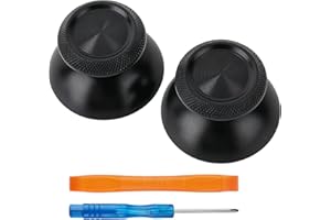 TOMSIN Metal Thumbsticks Ersatz Kit für PS5 Controller - Aluminium Joysticks Zubehör Kompatibel mit PlayStation 5 Controller (Schwarz)