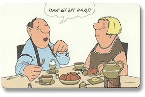 ‎INKOGNITO Loriot Frühstücksbrettchen 23 x 14 cm • 68063 ''Das Ei ist hart'' • Dies & Das • Küche & Frühstück • Frühstücksbrettchen • Brettchen