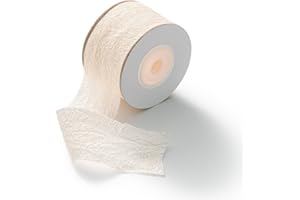 MORSUNBELA Nastro Regalo, 38 mm x 23 m Nastro Chiffon, Nastro per Matrimonio, Nastro Raso Largo per Confezioni Artigianali, Fiori, Nastro per San Valentino - Champagne