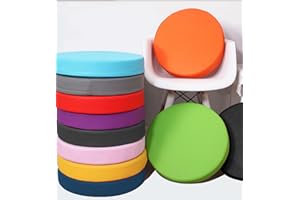 EN AyuL Round Chair Cushions Pad Thick 5/8cm,Waterproof Garden Chair Cushions Seat Pad Mat for Outdoors/Indoor/Patio/Swing (55X55X8CM,White)