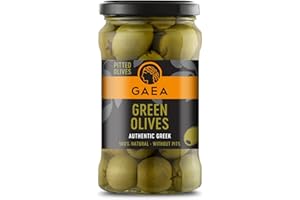 GAEA Green Olympian Olives in Brine | Available in a Convenient Pack of 8 Jars
