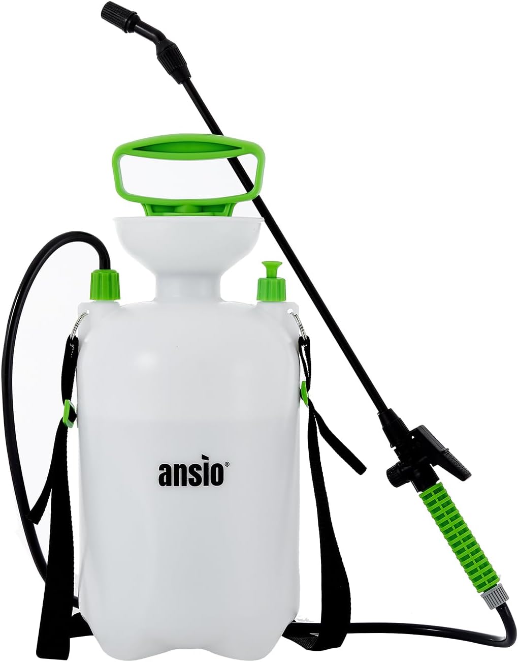 ANSIO® Garden Sprayer 5 litre Pressure Sprayer Pump Action, Weed Killer, Water Pump, Ideal with Pesticides, Insecticides, Fungicides.