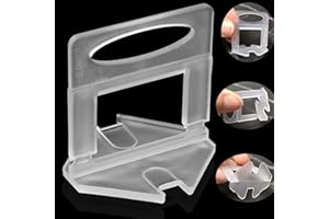 QTACIE Tile Leveling System 300Pcs 3mm for Professional Ceramic Tile and Stone Installation,Tiles Leveler Spacers Clips for Wall Floor 3mm,Spacers Only,300 Pcs