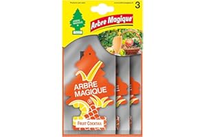 Arbre Magique, Profumatore Auto, Fragranza Fruit Cocktail, Profumazione Fresca e Delicata, Durata fino a 7 Settimane, Made in Italy, Formato Multipack da 3 Pezzi