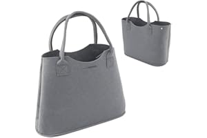 DuneDesign 2 in 1 Borsa in Feltro Espandibile - 47x20x35cm Sacchetto della Spesa Cesto Portaoggetti