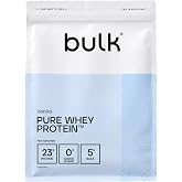 Bulk Pure Whey Protein Powder, Vanilla, 1 kg | 23g Protein and 5g BCAA Per Serving, Whey Shake Concentrate, Low Sugar