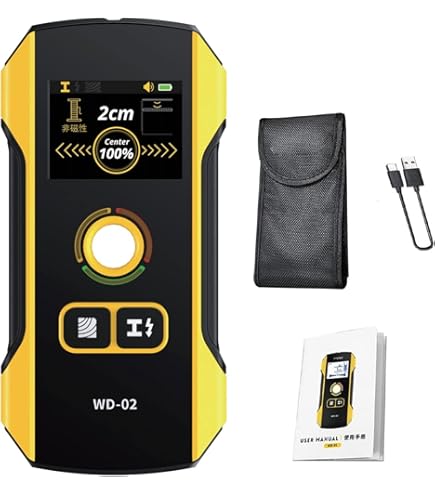 Detector De Pared FNIRSI WD-02, Escáner Electrónico Con Pantalla TFT Localizador De Vigas Para Madera Metal Cables Electricos Ac Y Tuberias Ideal Para Construccion Y Remodelacion