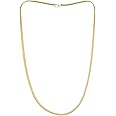 Shining Jewel - By Shivansh 24K High Gold Plated & Brass Celebrity Inspired Flat Gold Chain for Men (Gold)