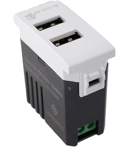 Doppio Caricatore USB Da Muro BTicino Matix - 2 Porte USB 5V/2.1A, Bianco, Per Prese Con Standard Matix - Foto 5