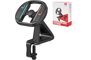 IA INNOAURA Volantes innoAura para Switch 2 (2025), Soporte de Mesa para Volantes de Carreras - Compatible con Accesorio de Volante para Switch 2 en Mario Kart 8 (Negro)