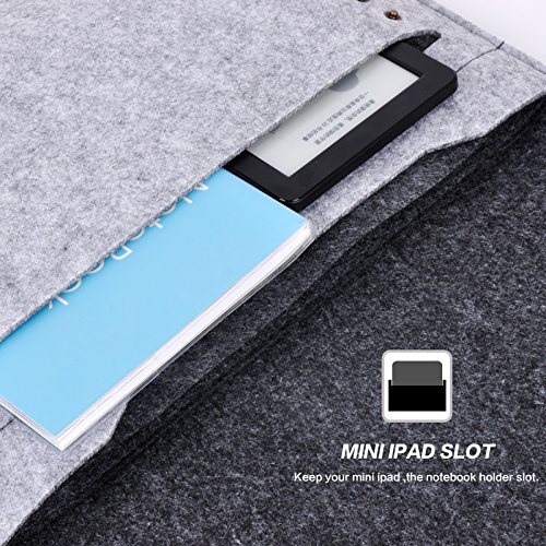 YESSBON Shockproof 11 / 11,6 Zoll Ultrabook Laptop Notebook Sleeve Beutel-Kasten-Beutel für Macbook Air und 11 / 11,6-Zoll Ultrabook Laptop-Schwarze& Grau - 5