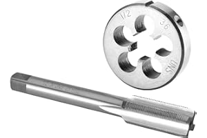 Burkit 1/2"-36 UNS zestaw gwintów i matryc praworęcznych, 1/2 x 36 UNS gwintownik maszynowy i okrągła matryca