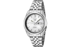 Seiko Zegarek męski analogowy automatyczny z bransoletką ze stali nierdzewnej – SNK355K1, Silver, Klasyczny